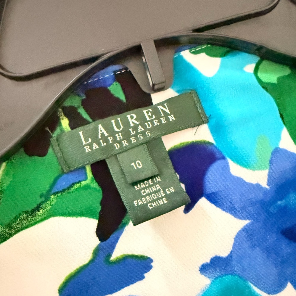Ralph Lauren Vibrant Blue and Green Midi Dress - Picture 16 of 16